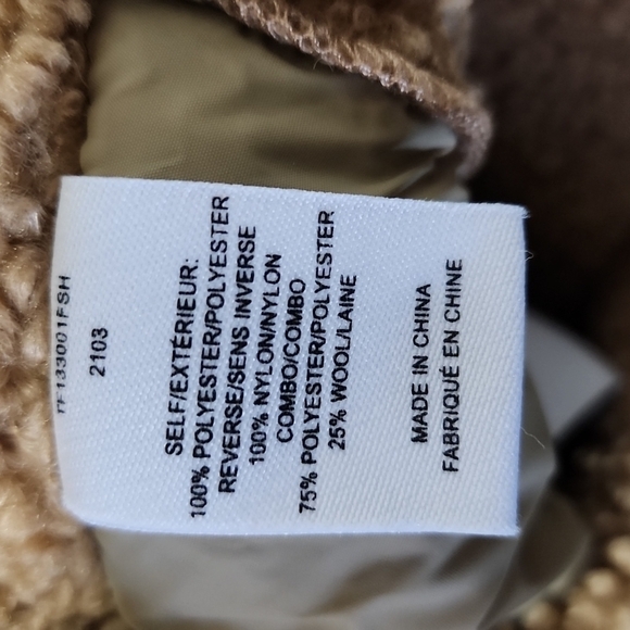 Derek Lam Women Amelie Faux Shearling Reversible Coat Jacket Camel Size 16 - Picture 12 of 14